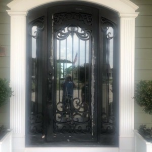 New custom-made metal front entrance door Mantoloking NJ