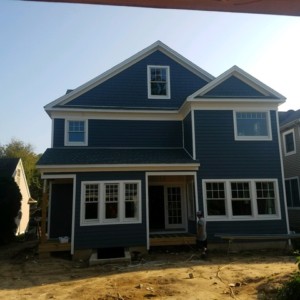 New roof, porch, windows and siding installation, in Spring Lake NJ.