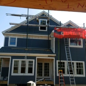 New roof, porch, windows and siding installation, in Spring Lake NJ.