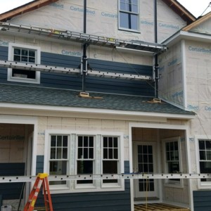 New roof, porch, windows and siding installation, in Spring Lake NJ.