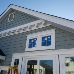 New roof, porch, windows and siding installation, in Spring Lake NJ.