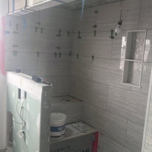 New custom bathroom with steam shower