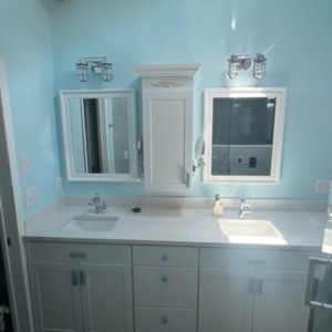 New custom bathroom with steam shower