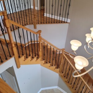 New custom wood railing installed in Colts Neck NJ
