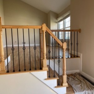 New custom wood railing installed in Colts Neck NJ