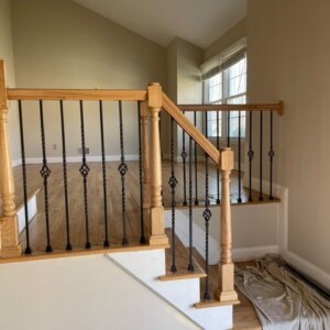 New custom wood railing installed in Colts Neck NJ