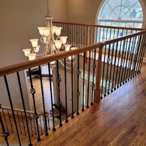 New custom wood railing installed in Colts Neck NJ